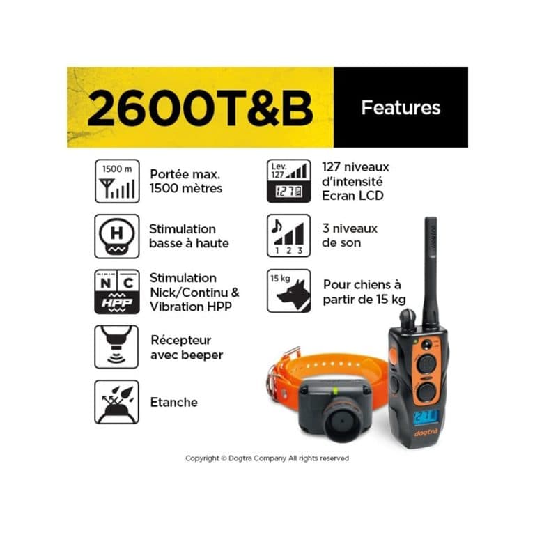 Ogrlica za dresuru i Biper Dogtra 2602T&B (za dva psa) 6